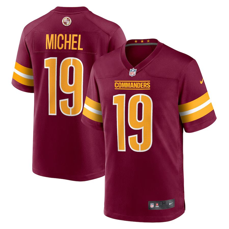 Men Washington Commanders 19 Marken Michel Nike Burgundy Game NFL Jersey